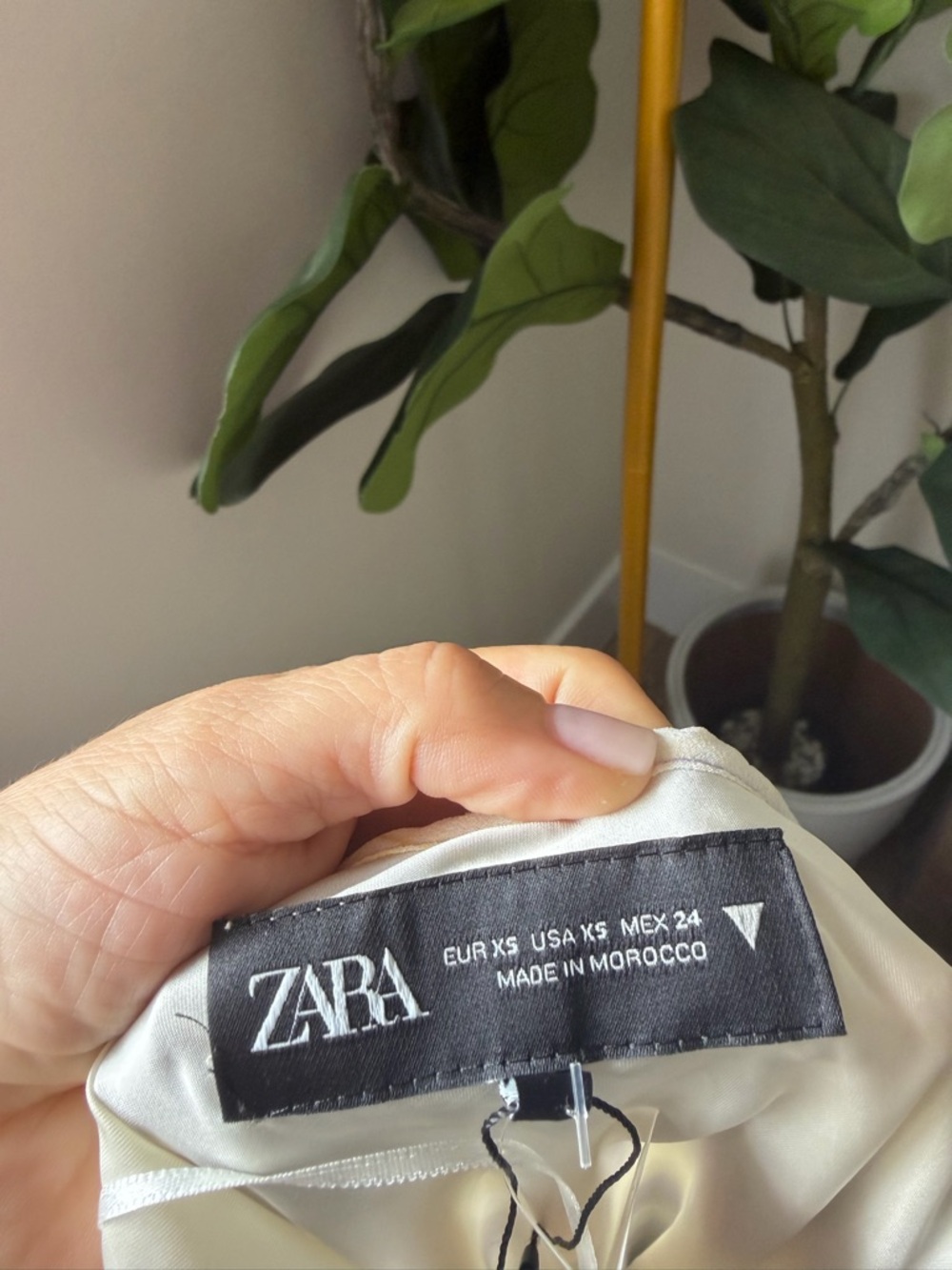 Zara Sleeveless Plaid Maxi Slip Dress in Lavender and Cream - Picture 5 of 5